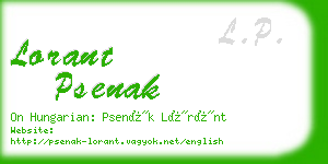lorant psenak business card